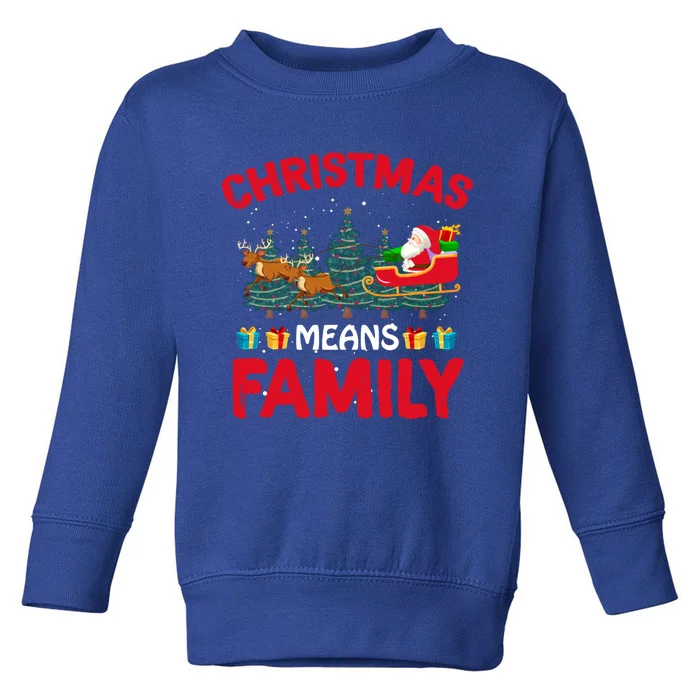 Christmas Means Family Meaningful Gift Toddler Sweatshirt