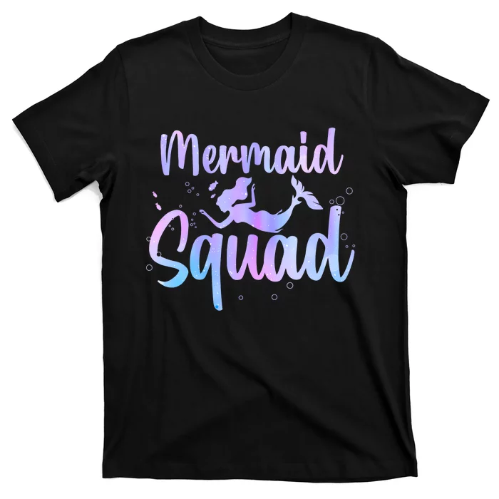 Cute Mermaid For Women Girl Kids Sea Mermaid Birthday Squad T-Shirt