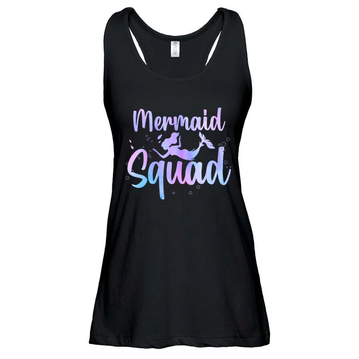 Cute Mermaid For Women Girl Kids Sea Mermaid Birthday Squad Ladies Essential Flowy Tank