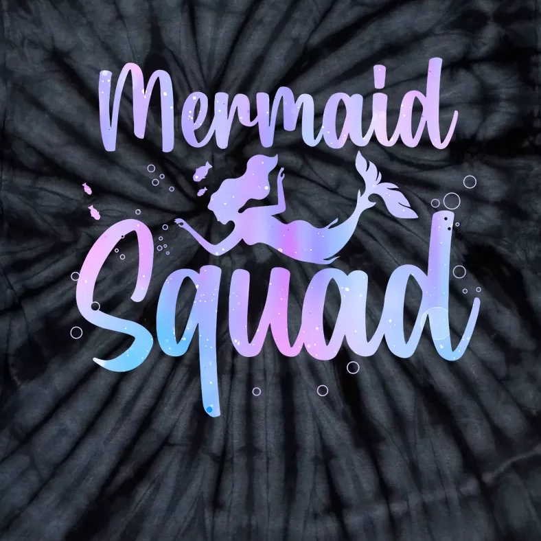 Cute Mermaid For Women Girl Kids Sea Mermaid Birthday Squad Tie-Dye T-Shirt