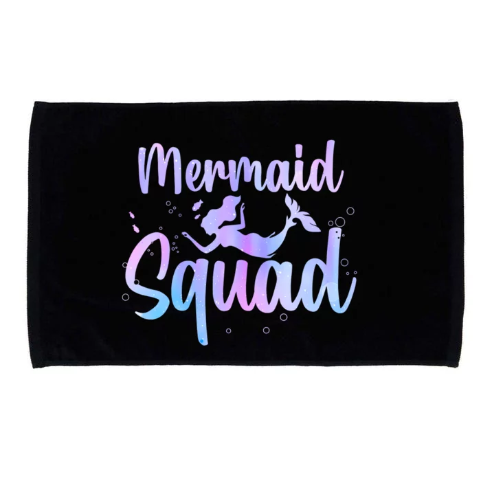 Cute Mermaid For Women Girl Kids Sea Mermaid Birthday Squad Microfiber Hand Towel