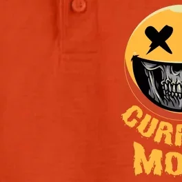 Current Mood Funny Halloween Skeleton Dry Zone Grid Performance Polo