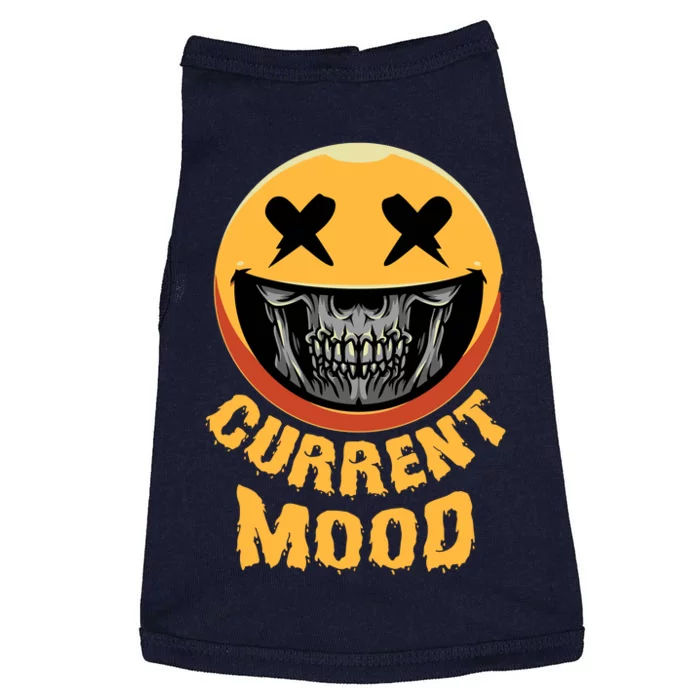 Current Mood Funny Halloween Skeleton Doggie Tank