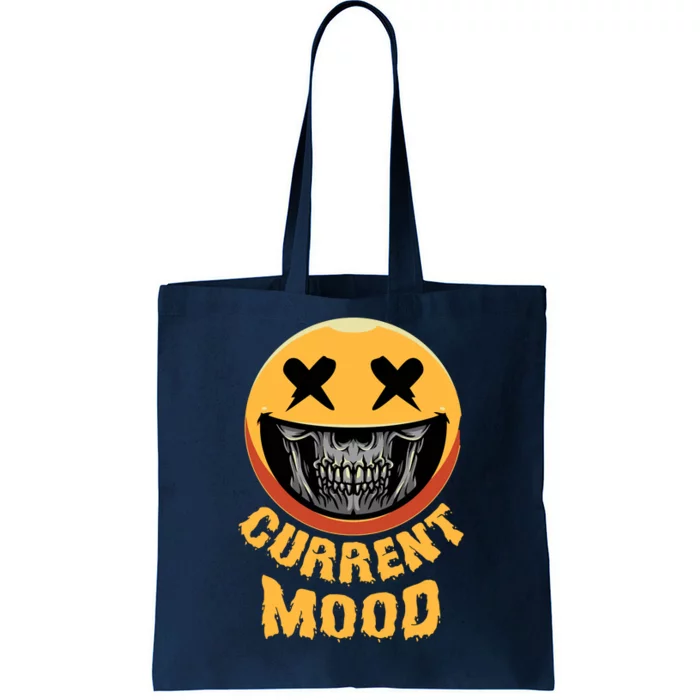 Current Mood Funny Halloween Skeleton Tote Bag