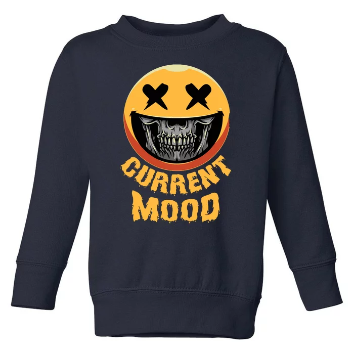 Current Mood Funny Halloween Skeleton Toddler Sweatshirt