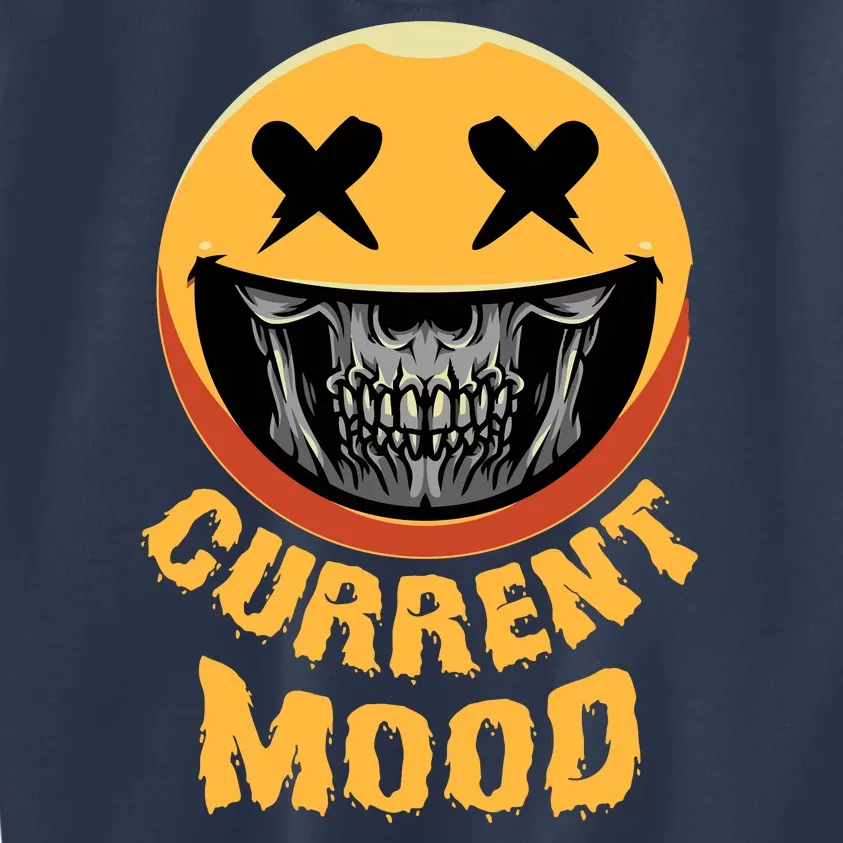 Current Mood Funny Halloween Skeleton Kids Sweatshirt