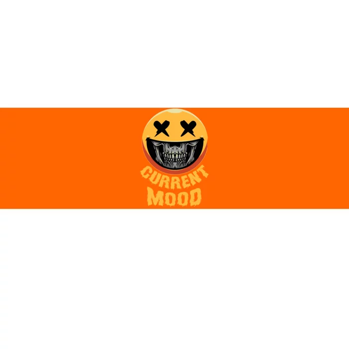 Current Mood Funny Halloween Skeleton Bumper Sticker