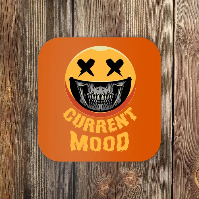 Current Mood Funny Halloween Skeleton Coaster