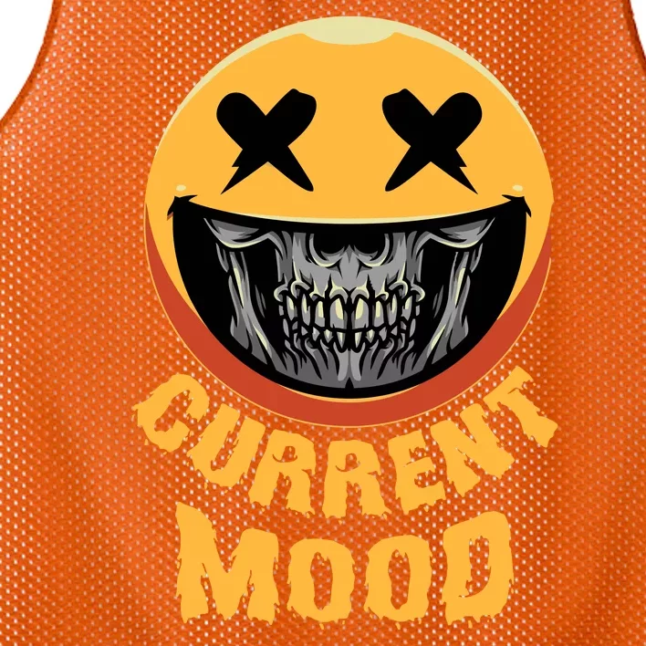 Current Mood Funny Halloween Skeleton Mesh Reversible Basketball Jersey Tank