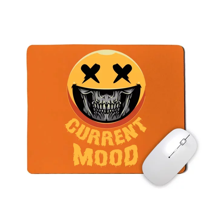 Current Mood Funny Halloween Skeleton Mousepad