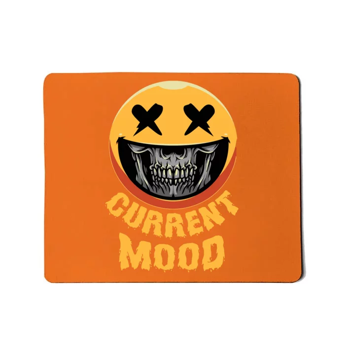 Current Mood Funny Halloween Skeleton Mousepad