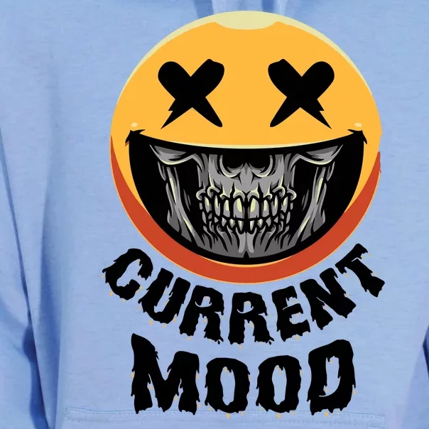 Current Mood Funny Halloween Skeleton Unisex Surf Hoodie