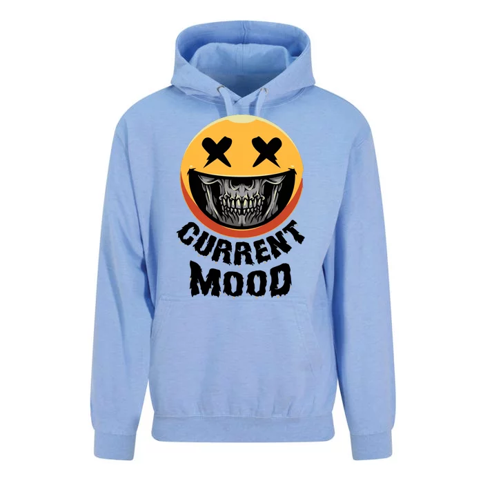 Current Mood Funny Halloween Skeleton Unisex Surf Hoodie