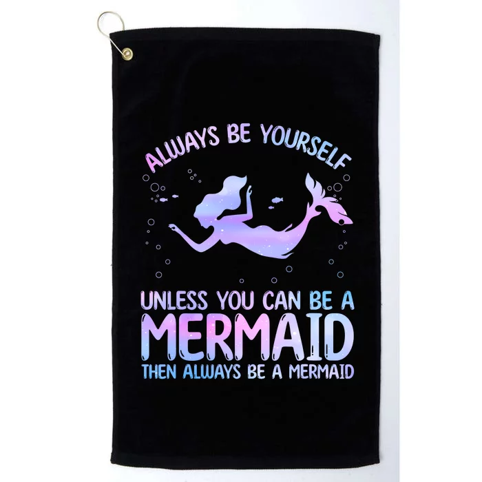 Cute Mermaid For Women Girl Kids Sea Mermaid Birthday Lover Platinum Collection Golf Towel