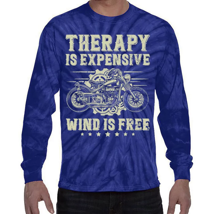 Cool Motorcycle For Motorcycle Lovers Bike Rider Tie-Dye Long Sleeve Shirt