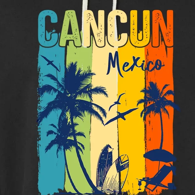 Cancun Mexico Family Vacation Matching Group Garment-Dyed Fleece Hoodie