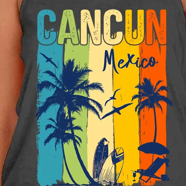 Cancun Mexico Family Vacation Matching Group Women's Knotted Racerback Tank