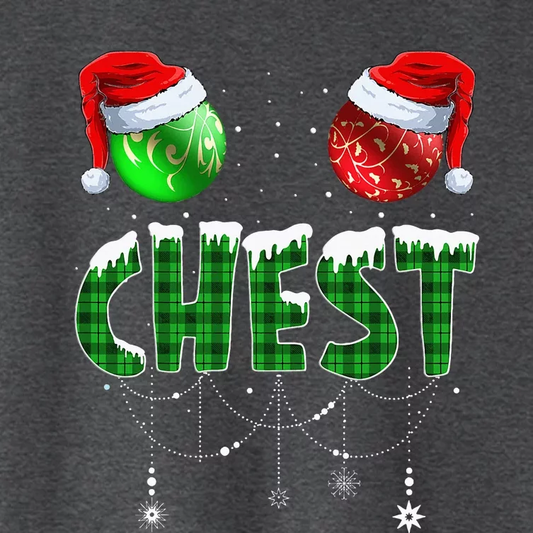 Chestnuts Matching Family Funny Chest Nuts Christmas Couples Women's Crop Top Tee