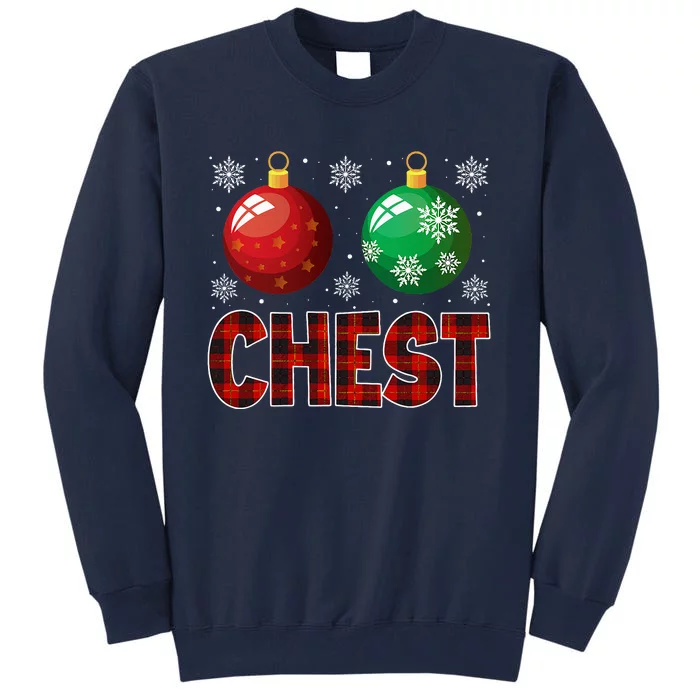 Chestnuts Matching Family Funny Chest Nuts Christmas Couples Tall Sweatshirt