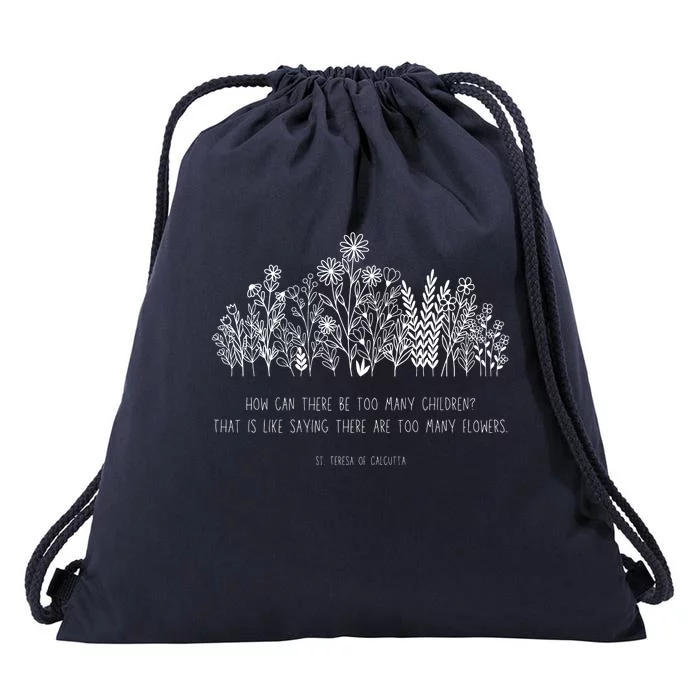 Catholic Mom For Mama Of Many Children Mother Drawstring Bag