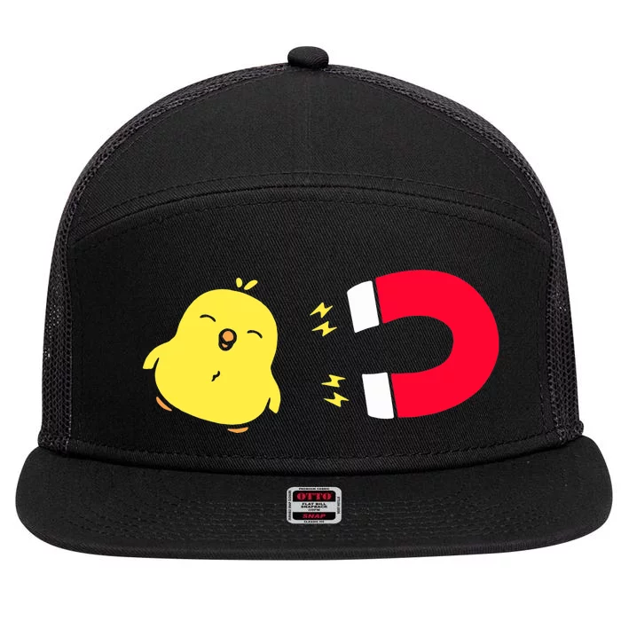 Chick Magnet Funny 7 Panel Mesh Trucker Snapback Hat