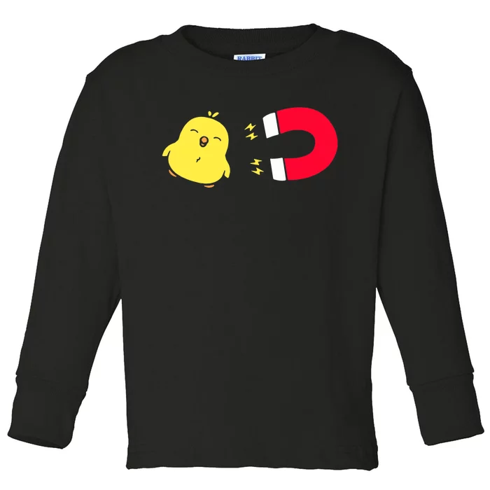 Chick Magnet Funny Toddler Long Sleeve Shirt