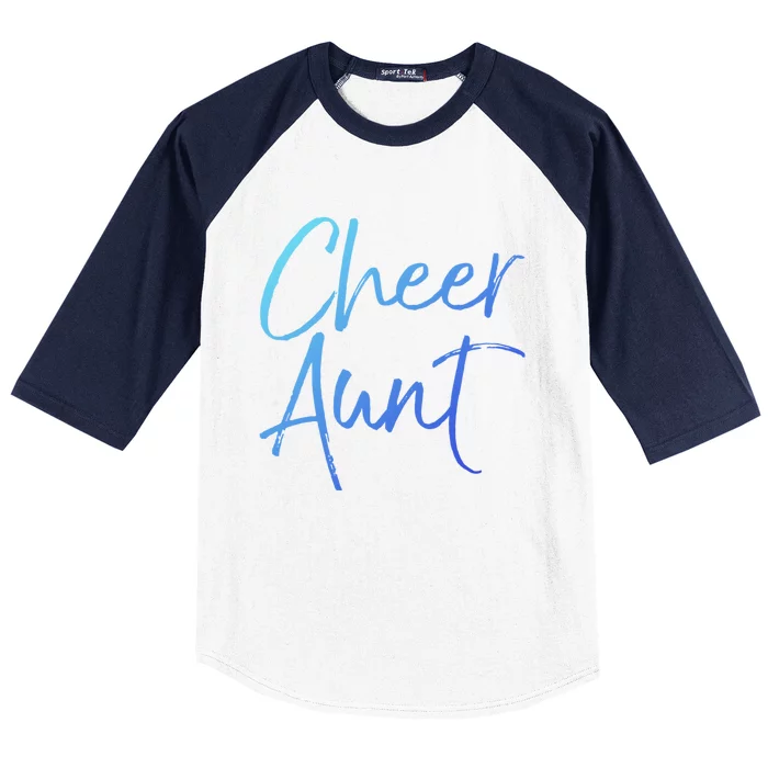 Cute Matching Family Cheerleader Auntie Gift Cheer Aunt Gift Baseball Sleeve Shirt