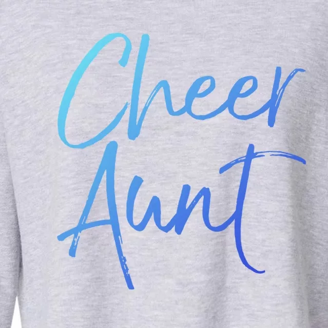 Cute Matching Family Cheerleader Auntie Gift Cheer Aunt Gift Cropped Pullover Crew