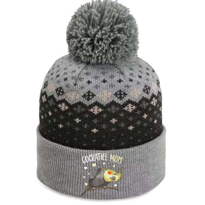 Cockatiel Mom Funny Bird Lover Women The Baniff Cuffed Pom Beanie