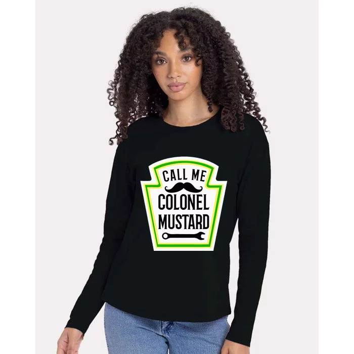 Colonel Mustard Funny Halloween Mustard Costume Womens Cotton Relaxed Long Sleeve T-Shirt