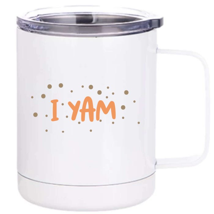 Couples Matching Funny Gift I Yam Matchs She Is My Sweet Potato Gift Front & Back 12oz Stainless Steel Tumbler Cup