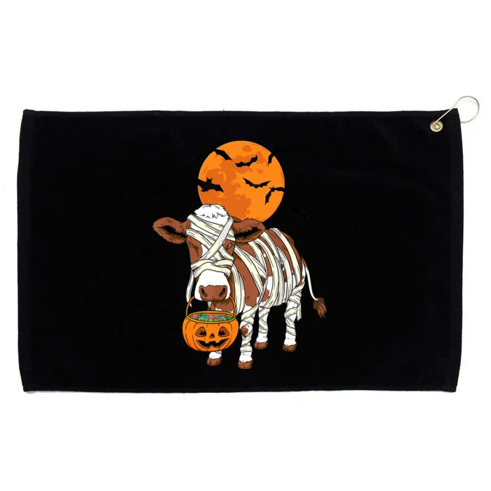 Cow Mummy Funny Halloween Farmer Grommeted Golf Towel