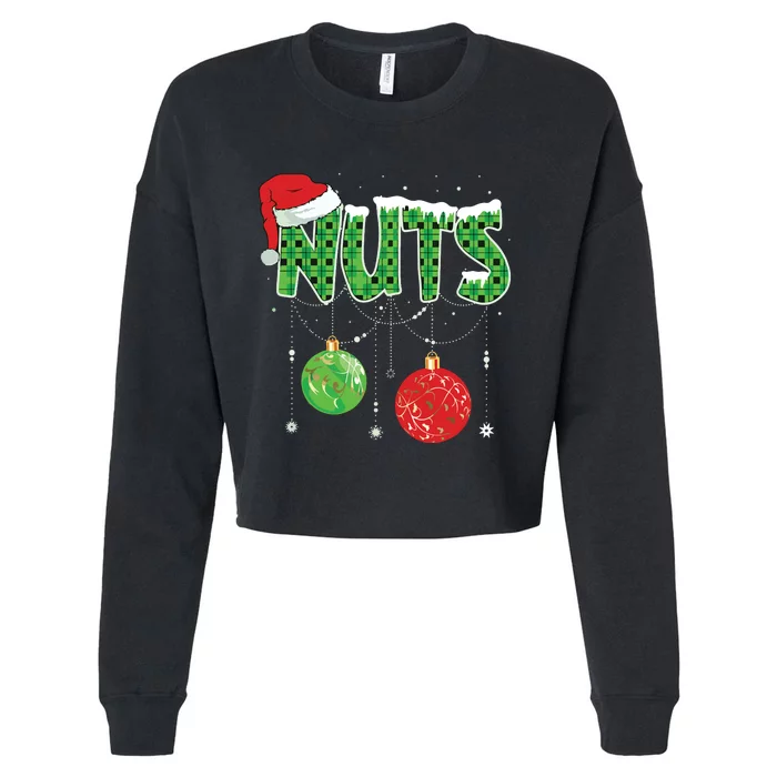 Chestnuts Matching Family Funny Chest Nuts Christmas Couples Cropped Pullover Crew