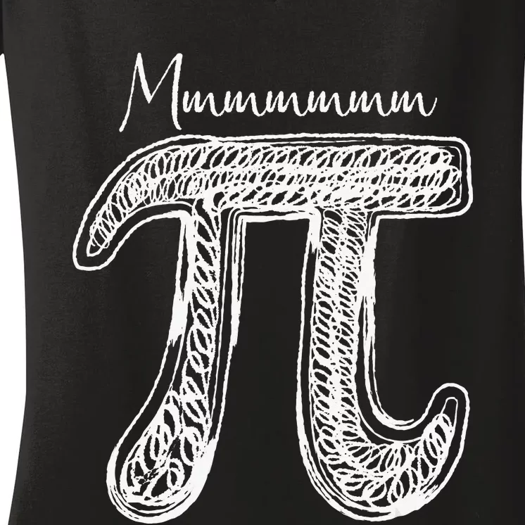 Cute Math for 3.14 Mmmm Pi Doodle funny Pi Day Women's V-Neck T-Shirt