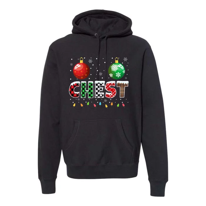 Chestnuts Matching Family Funny Chest Nuts Christmas Couples Premium Hoodie