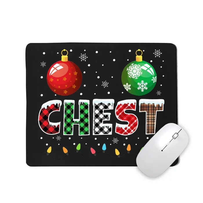 Chestnuts Matching Family Funny Chest Nuts Christmas Couples Mousepad