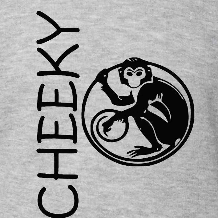 Cheeky Monkey Fun Primate Black Tattoo Art Toddler Sweatshirt