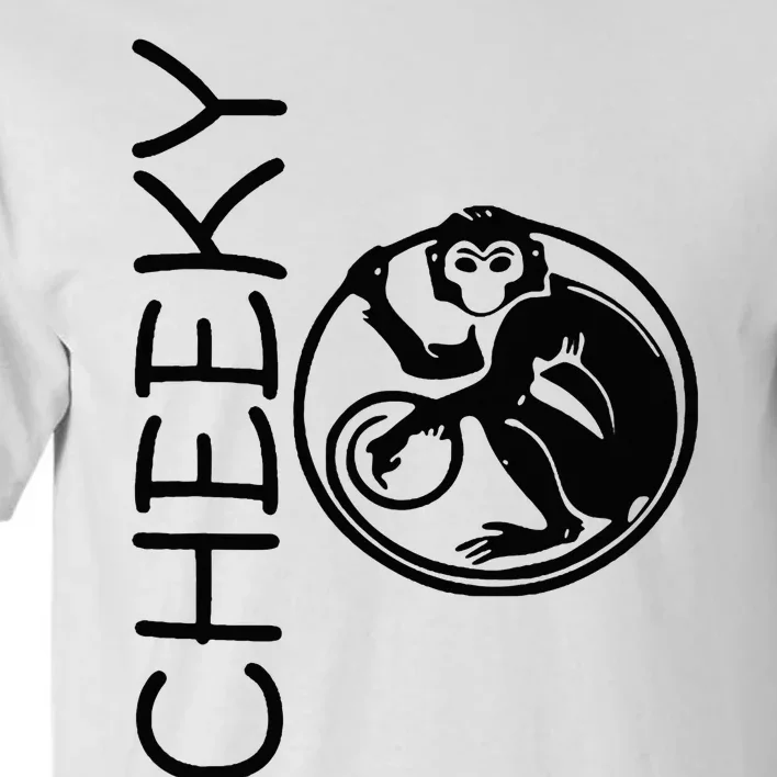 Cheeky Monkey Fun Primate Black Tattoo Art Tall T-Shirt