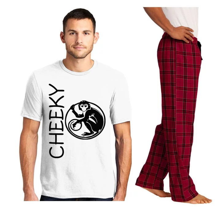 Cheeky Monkey Fun Primate Black Tattoo Art Pajama Set