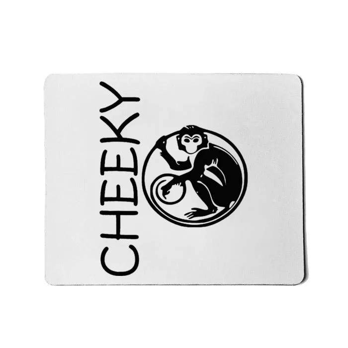 Cheeky Monkey Fun Primate Black Tattoo Art Mousepad