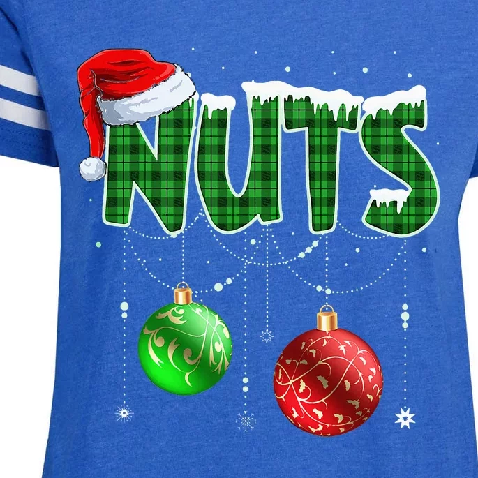 Chestnuts Matching Family Funny Chest Nuts Christmas Couples Enza Ladies Jersey Football T-Shirt