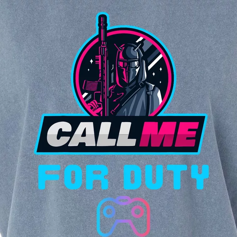 Call Me For Duty, Console Gaming Arcade Winning Mood Garment-Dyed Women's Muscle Tee