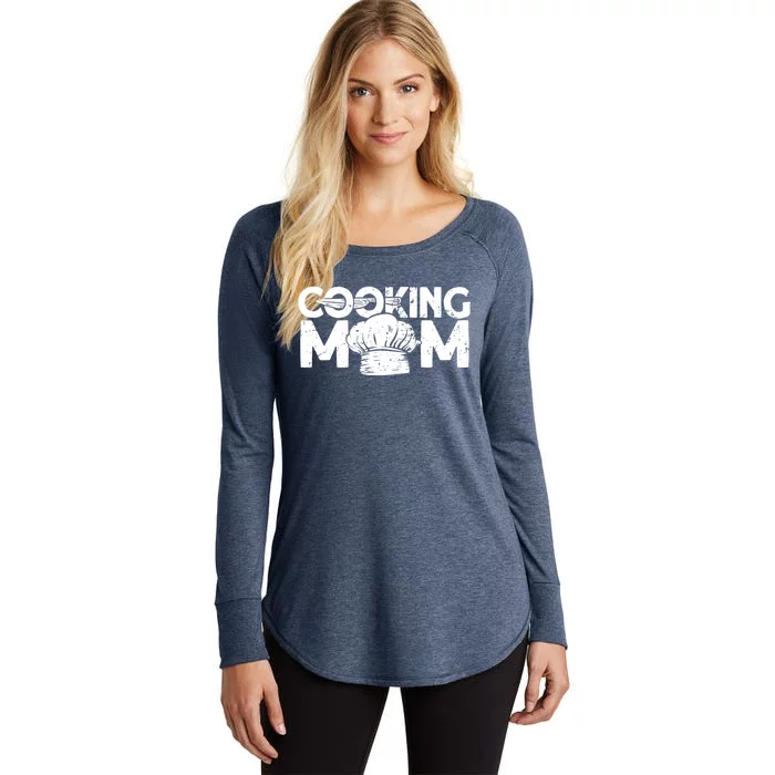 Cooking Mom Funny Gift Cook Cooking Funny Chef Gift Women's Perfect Tri Tunic Long Sleeve Shirt