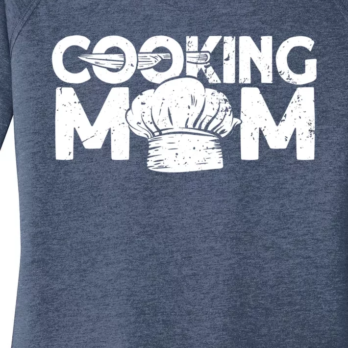 Cooking Mom Funny Gift Cook Cooking Funny Chef Gift Women's Perfect Tri Tunic Long Sleeve Shirt