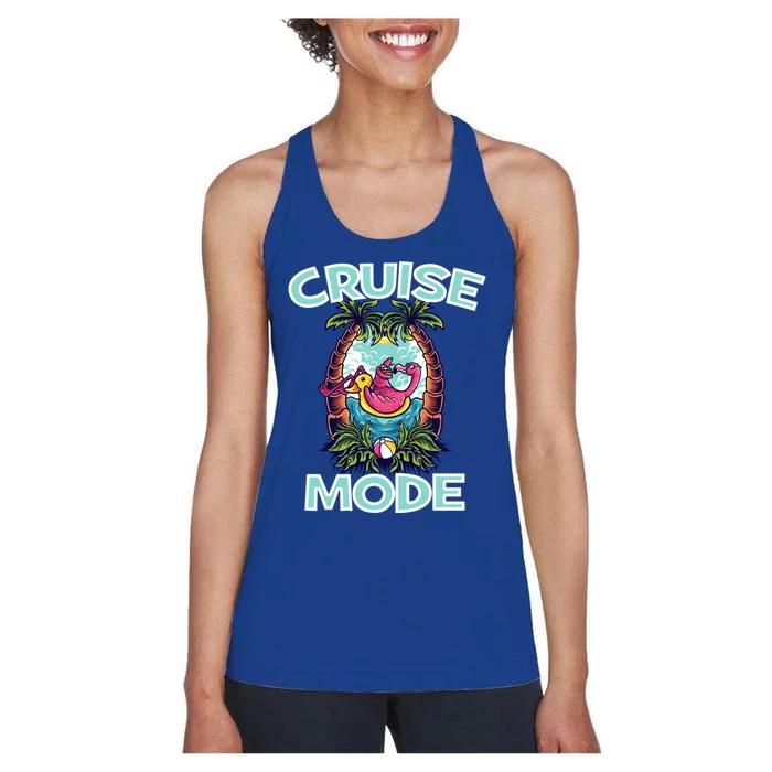 Cruise Mode Family Vacation Funny Ship Cruising Gift Women's Racerback Tank