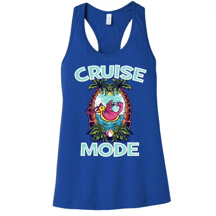 Cruise Mode Family Vacation Funny Ship Cruising Gift Women's Racerback Tank