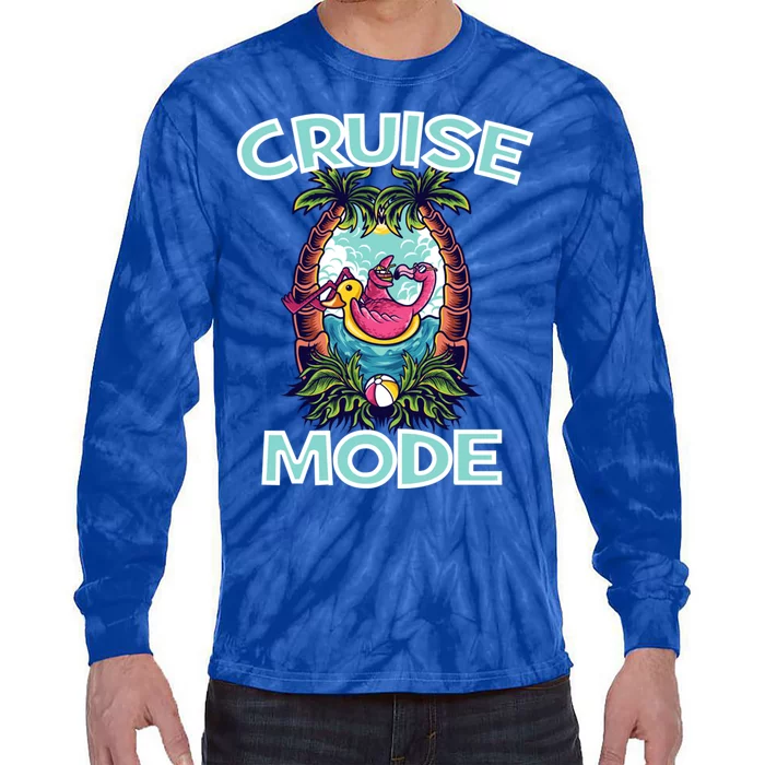 Cruise Mode Family Vacation Funny Ship Cruising Gift Tie-Dye Long Sleeve Shirt