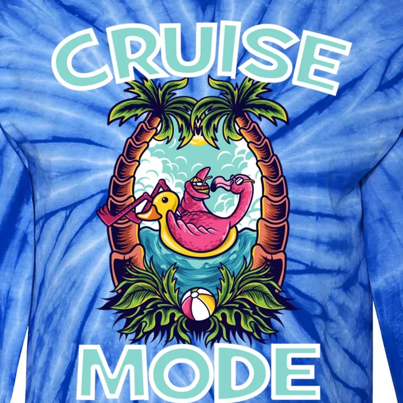 Cruise Mode Family Vacation Funny Ship Cruising Gift Tie-Dye Long Sleeve Shirt