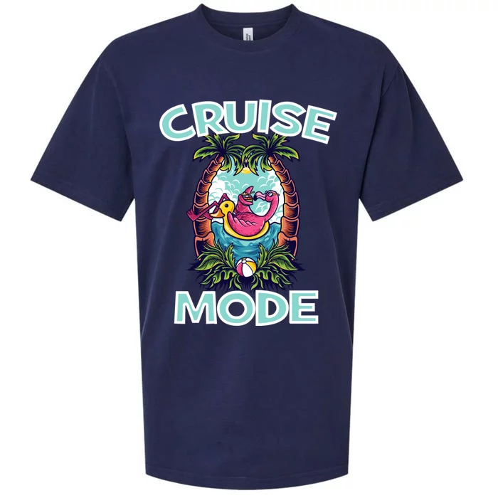 Cruise Mode Family Vacation Funny Ship Cruising Gift Sueded Cloud Jersey T-Shirt