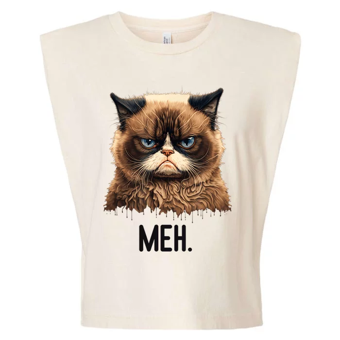 Cat Meh Funny Cat Lover Kitten Quotes Women Garment-Dyed Women's Muscle Tee